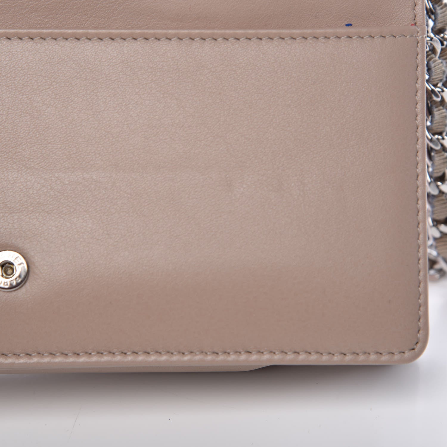 Chanel Vinyl Lipstick Wallet On Chain WOC Beige 10 of 13