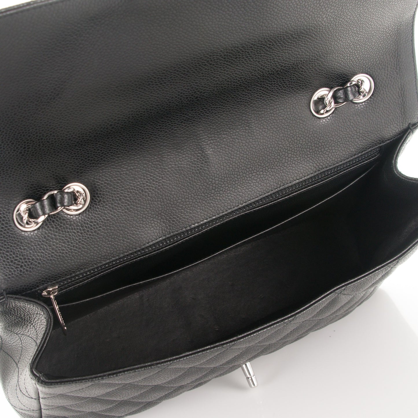 Caviar Quilted Jumbo Single Flap Black