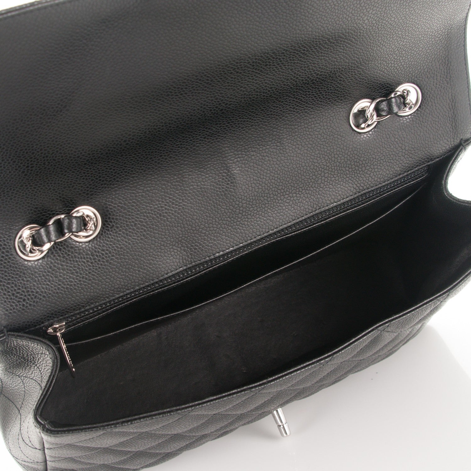 Chanel Caviar Quilted Jumbo Single Flap Black 4 of 7