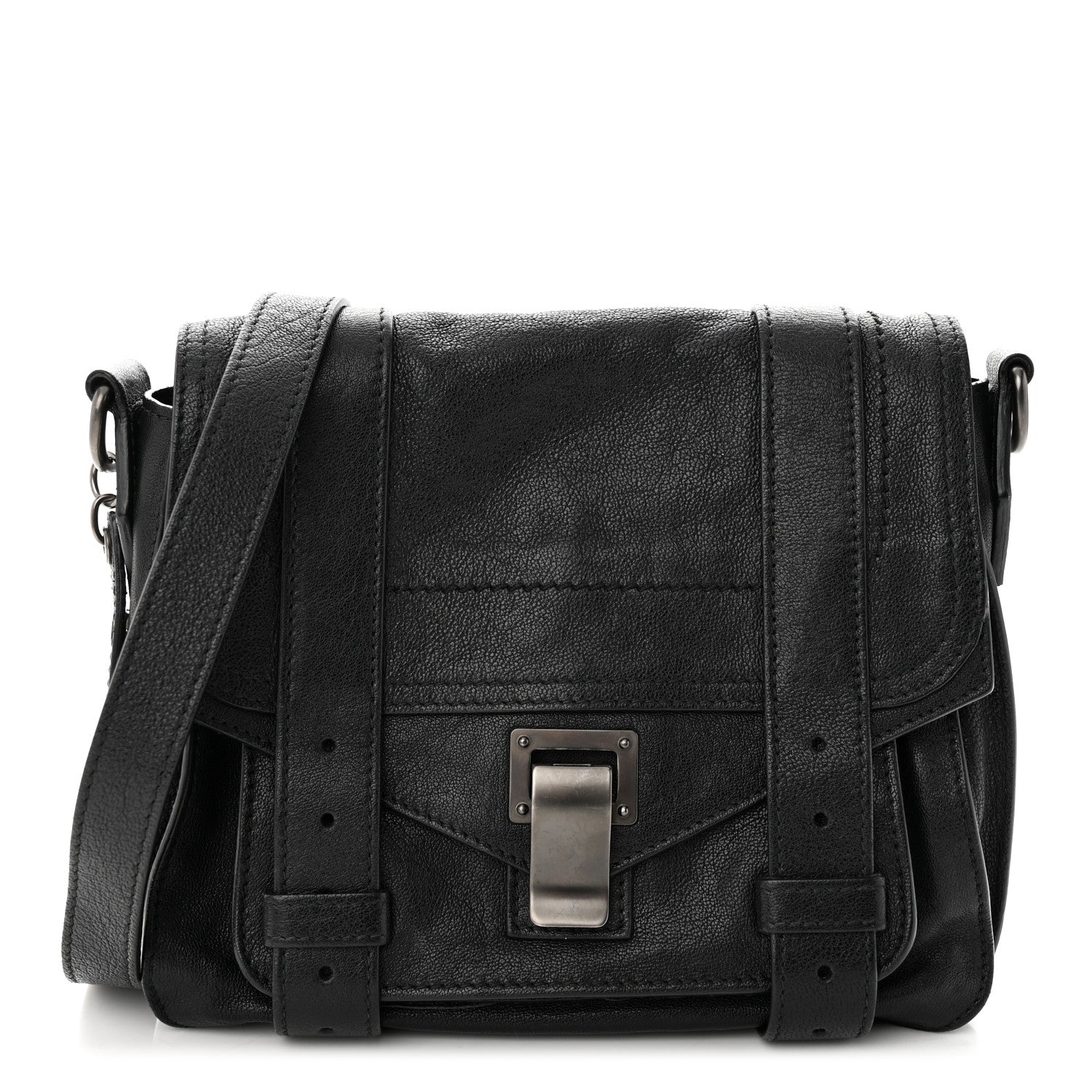 Proenza Schouler Lambskin PS1 Mini Pouch Messenger Black 1 of 10