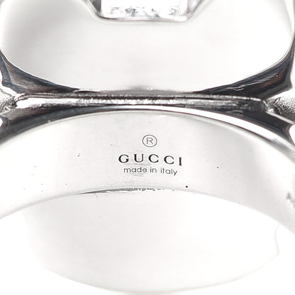 Gucci Sterling Silver Enamel Bosco Ring 54 7 5 of 6