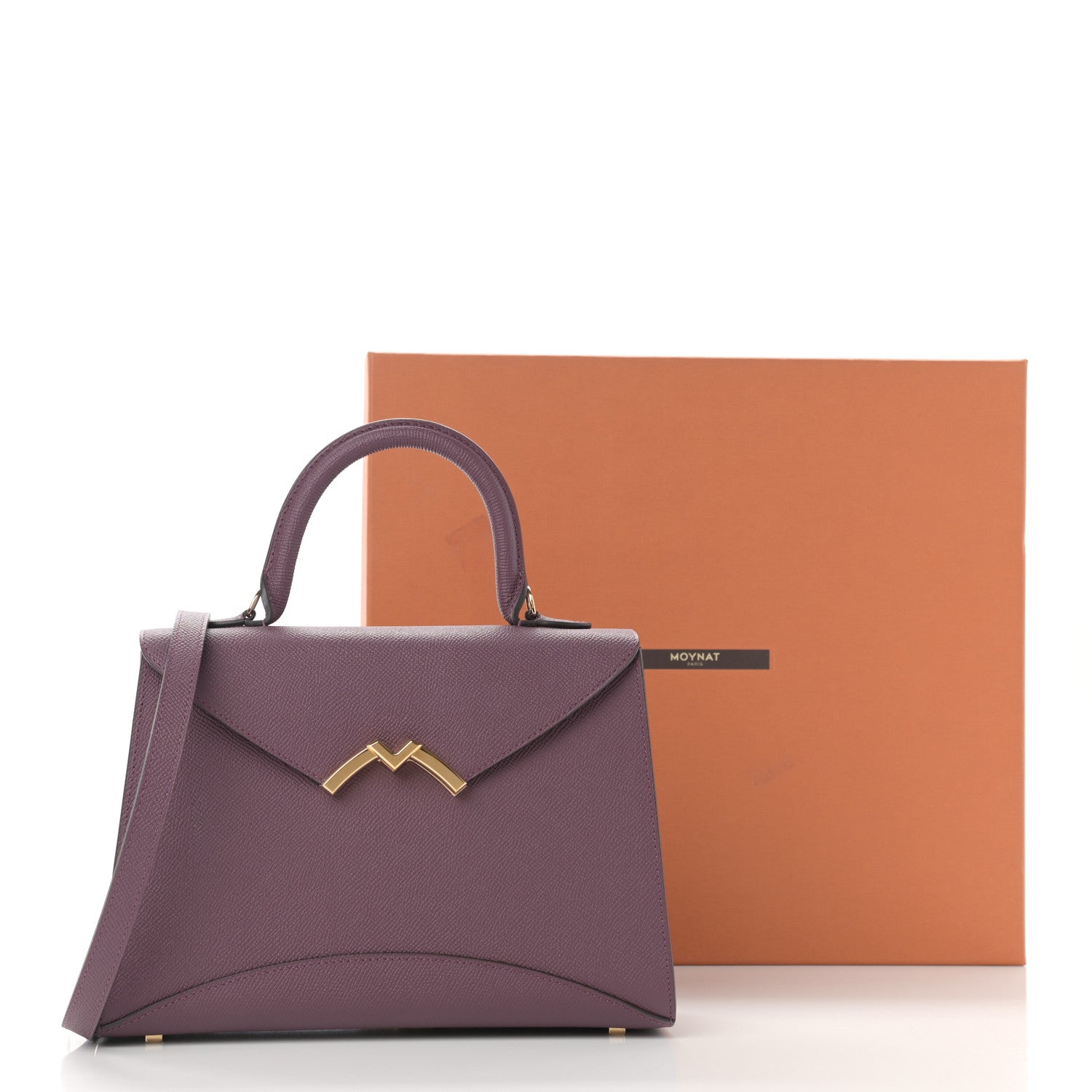 Moynat Carat Calfskin Gabrielle PM Eggplant 14 of 14