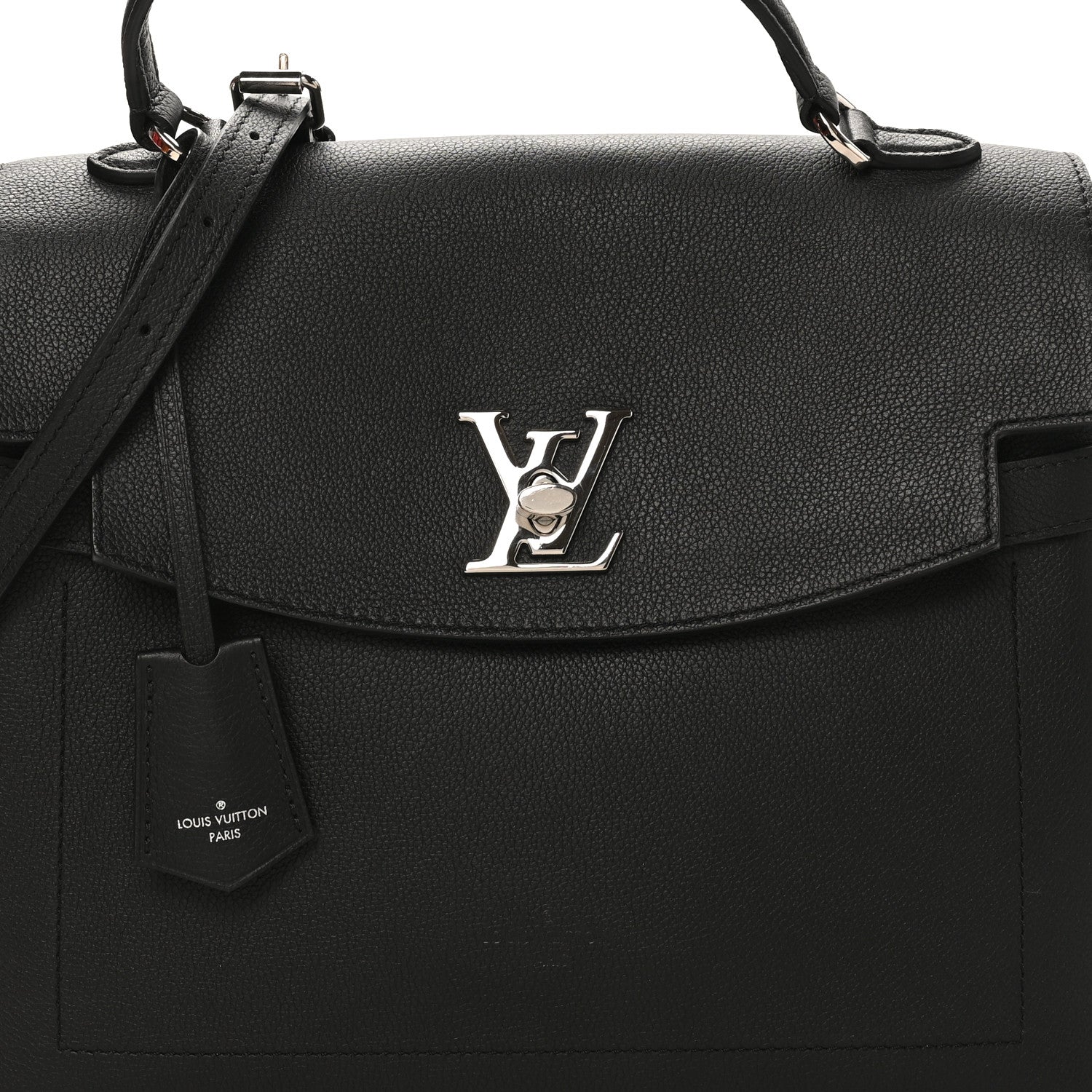 Louis Vuitton Soft Calfskin Lockme Ever MM Black 1867390