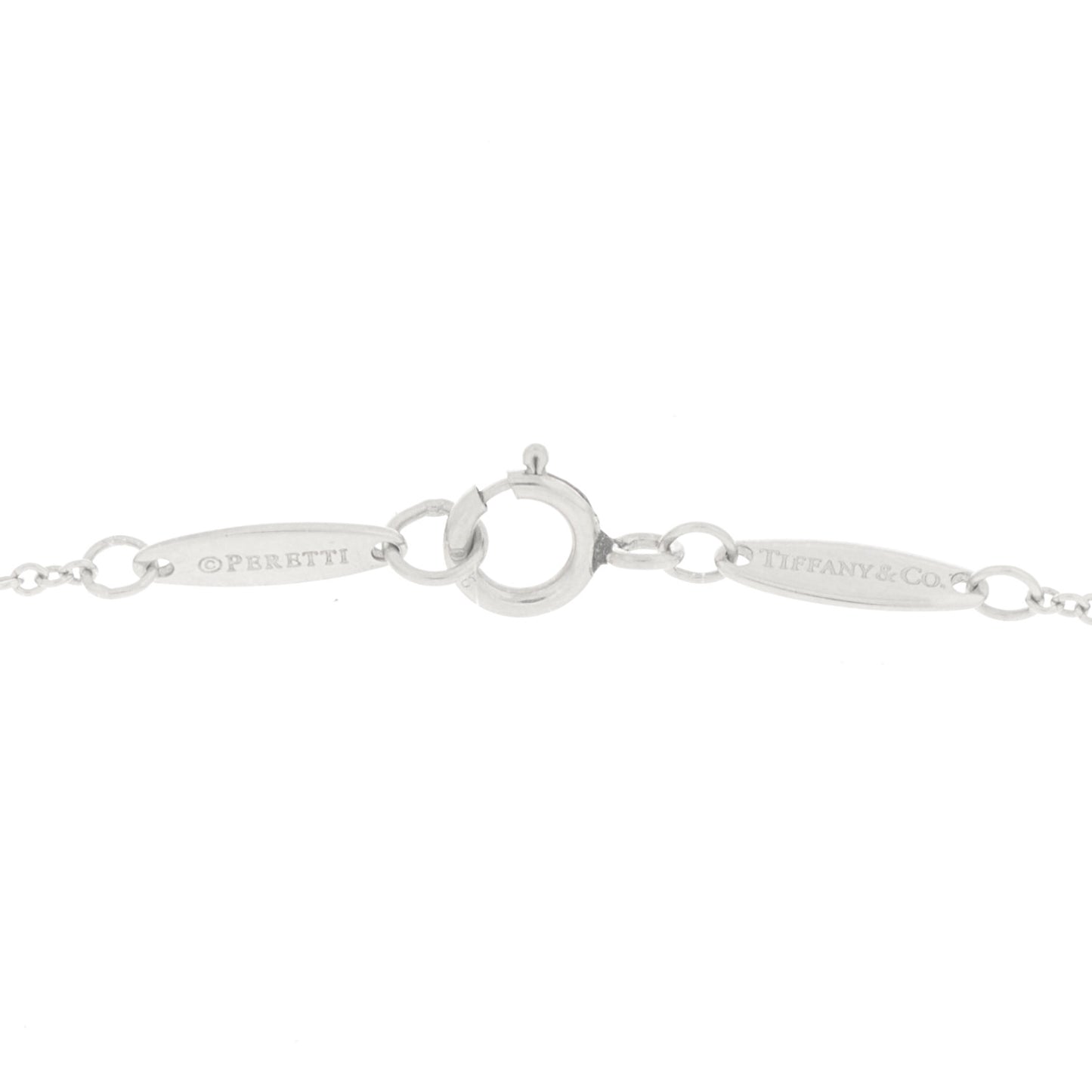 Platinum Diamond .12ct Elsa Peretti Diamonds By The Yard Pendant Necklace