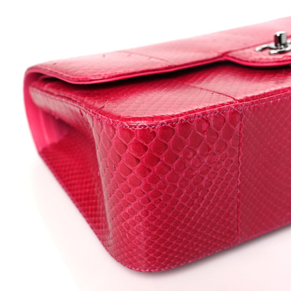 Chanel Snakeskin Jumbo Double Flap Pink 9 of 11
