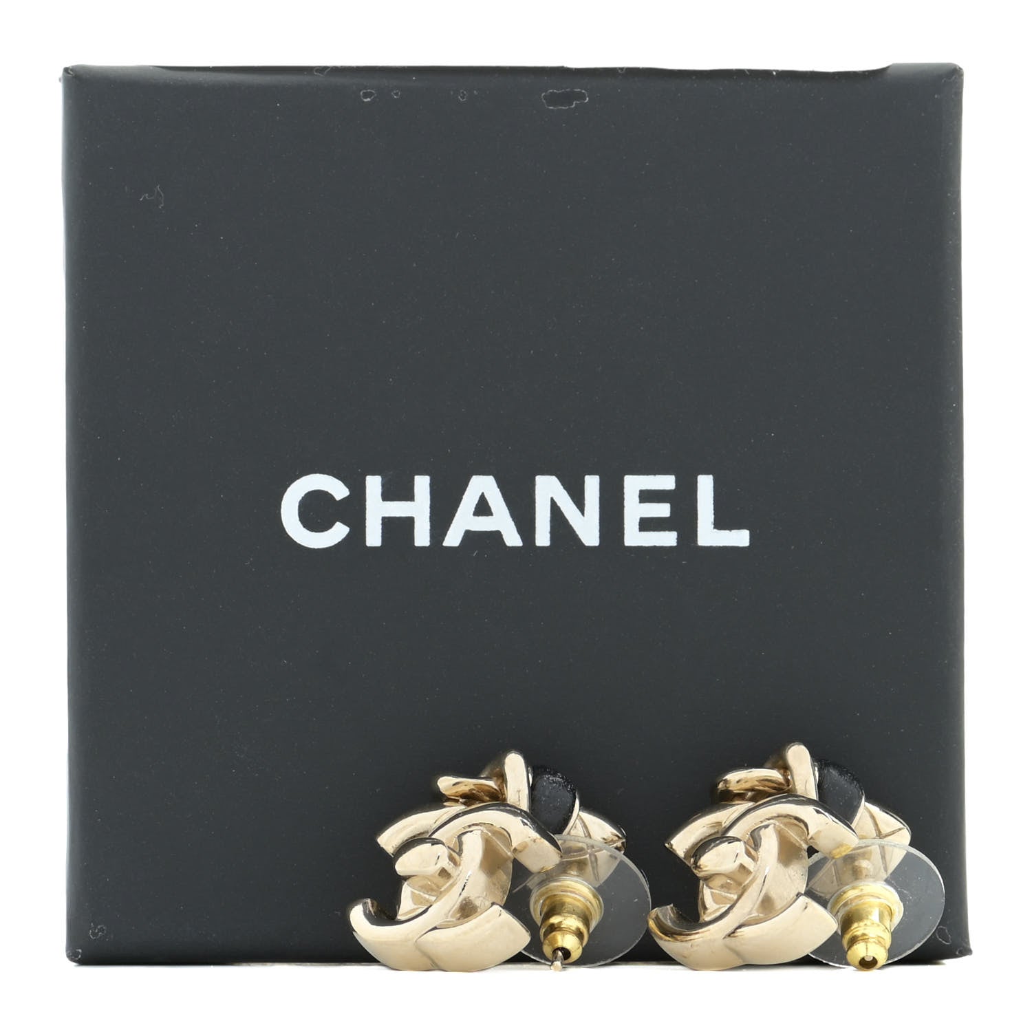 Chanel Lambskin CC Turnlock Drop Earrings Gold Black 5 of 6