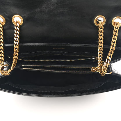 Saint Laurent Calfskin Y Quilted Monogram Medium Loulou Chain Satchel Black 5 of 12
