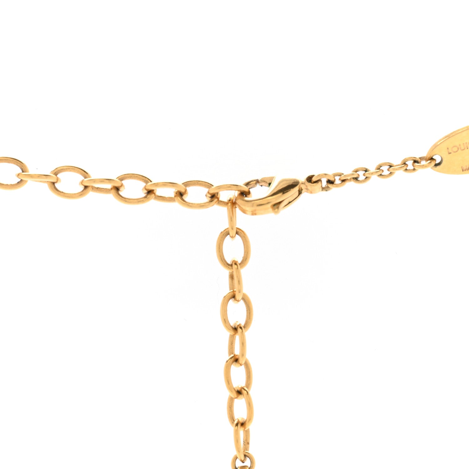 Louis Vuitton Metal L to V Necklace Gold Silver 5 of 7