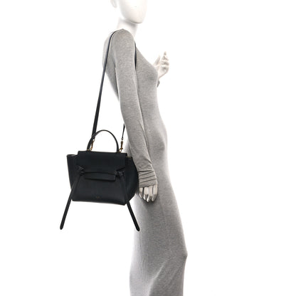 Celine Grained Calfskin Micro Belt Bag Black 2 of 9