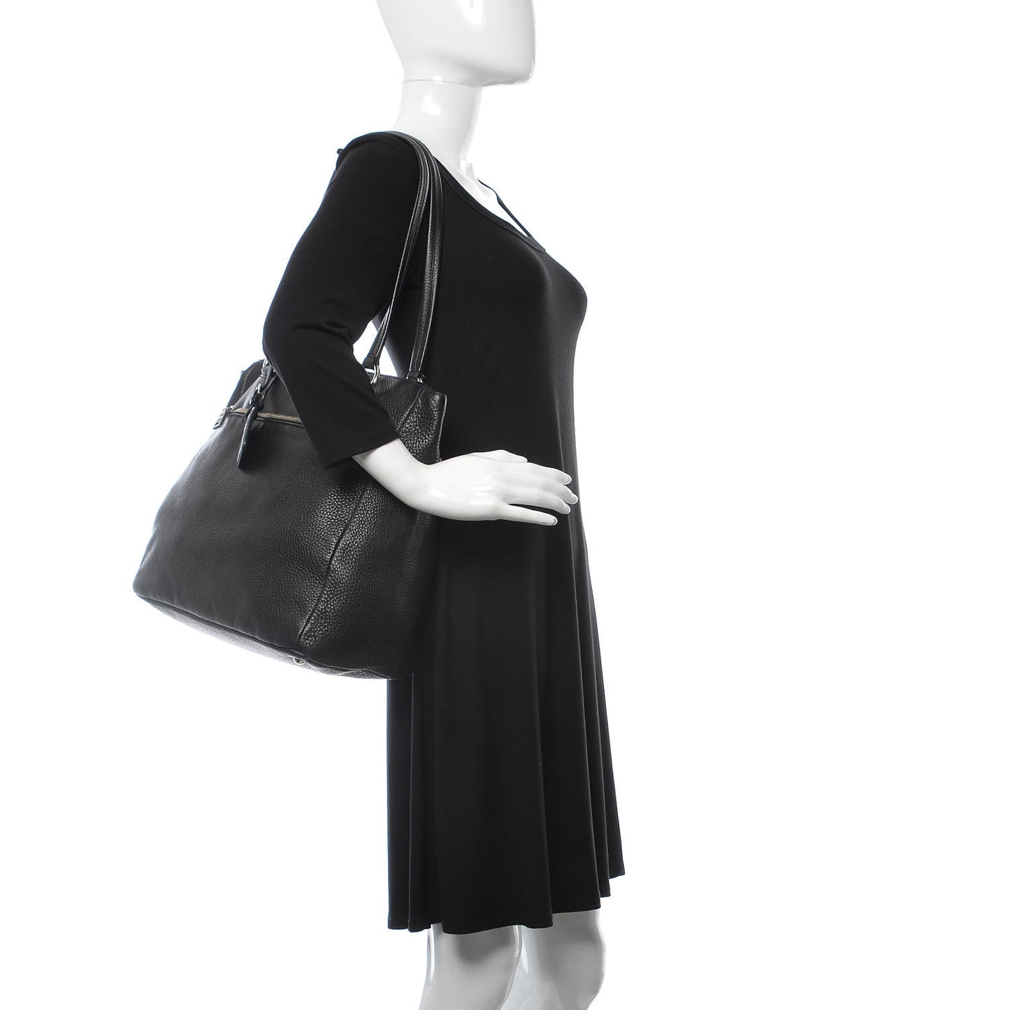 Vitello Daino Tote Black