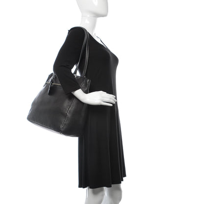 Prada Vitello Daino Tote Black 2 of 13