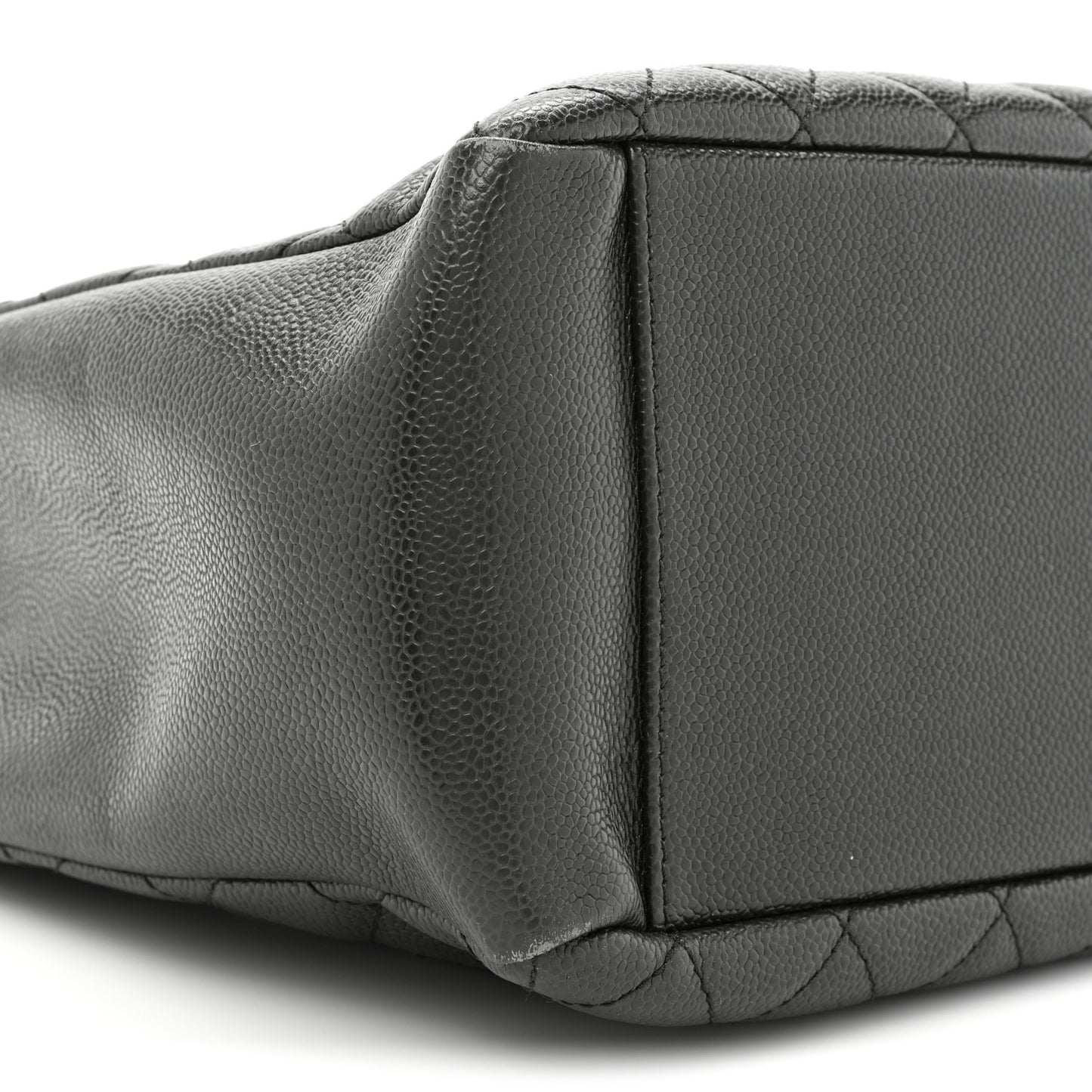 Caviar Quilted Grand Shopping Tote GST Dark Grey