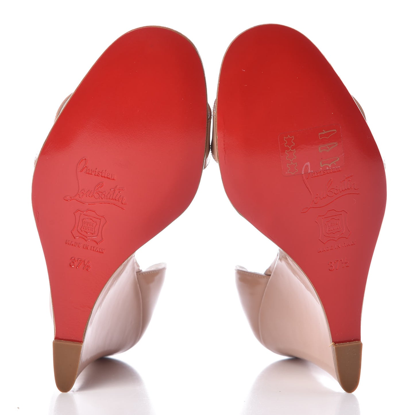 Patent Pass Mule Wedges 37.5 Nude