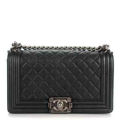Chanel Caviar Quilted Medium Boy Flap Black 1 of 8