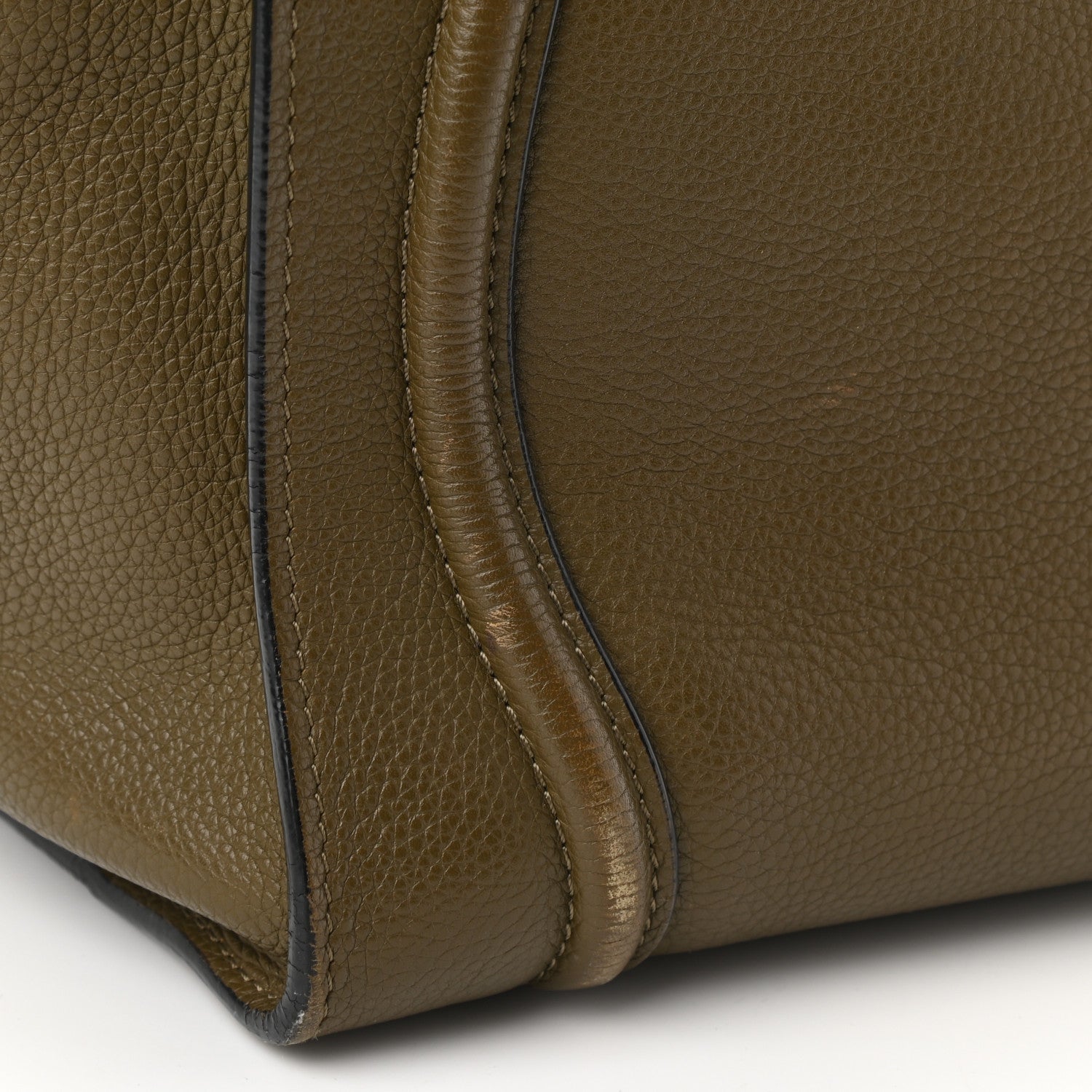 Celine Drummed Calfskin Mini Luggage Souris 11 of 13