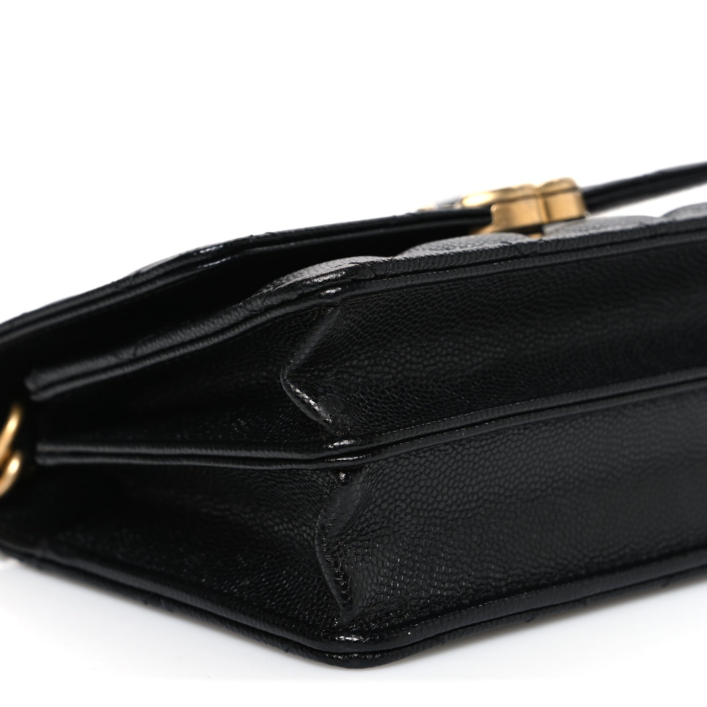 Caviar Quilted Mini Bracelet On Chain Wallet On Chain WOC Black
