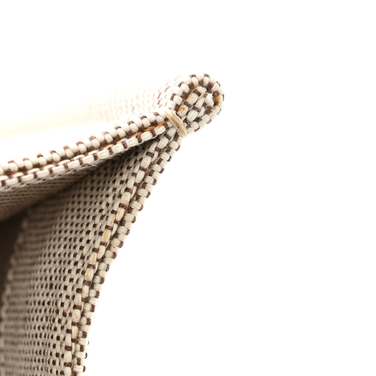 Cotton Calfskin Medium Woody Ribbon Tote White Brown