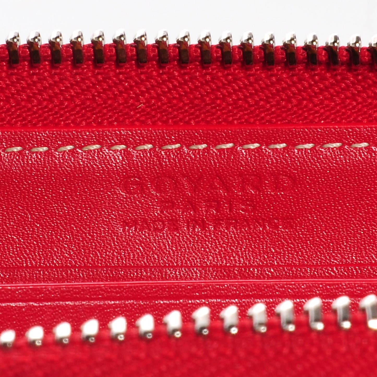 Goyardine Matignon Zip Around GM Wallet Red
