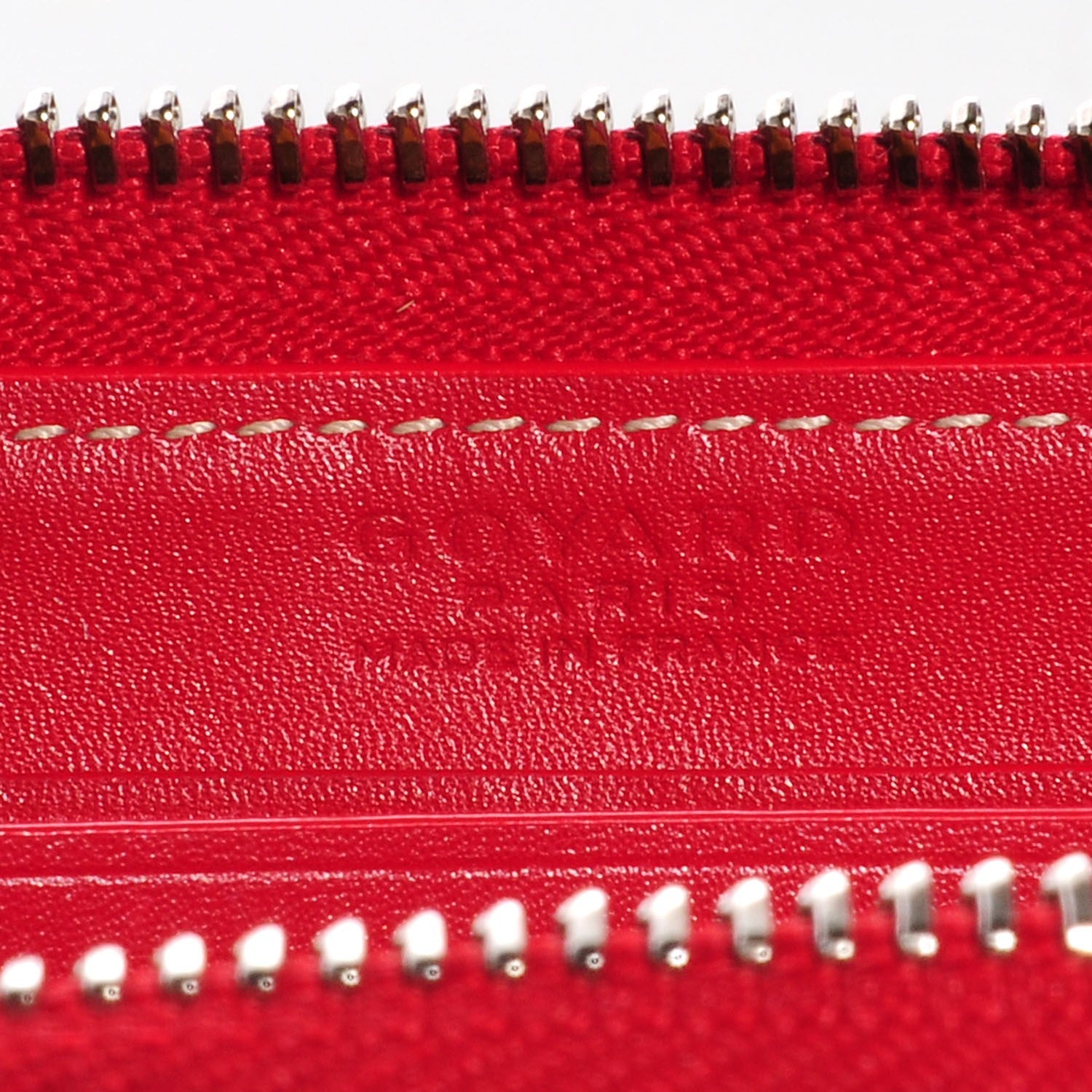 Goyard Goyardine Matignon Zip Around GM Wallet Red 7 of 9