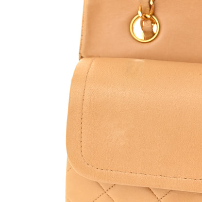Chanel Lambskin Quilted Medium Double Flap Beige 12 of 14