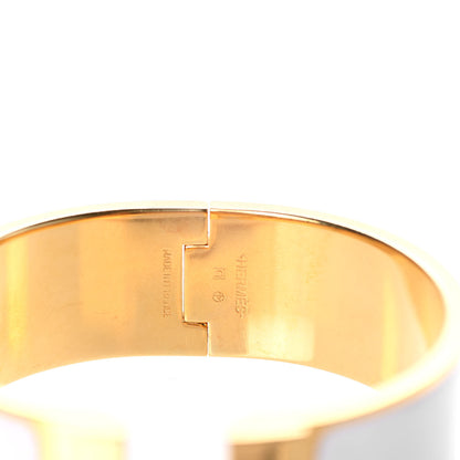 Hermes Enamel Wide Clic Clac H Bracelet PM White 4 of 4