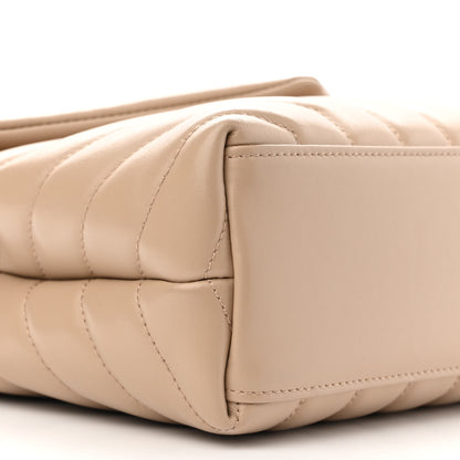 Saint Laurent Calfskin Y Quilted Monogram Small Loulou Chain Satchel Dark Beige 9 of 11