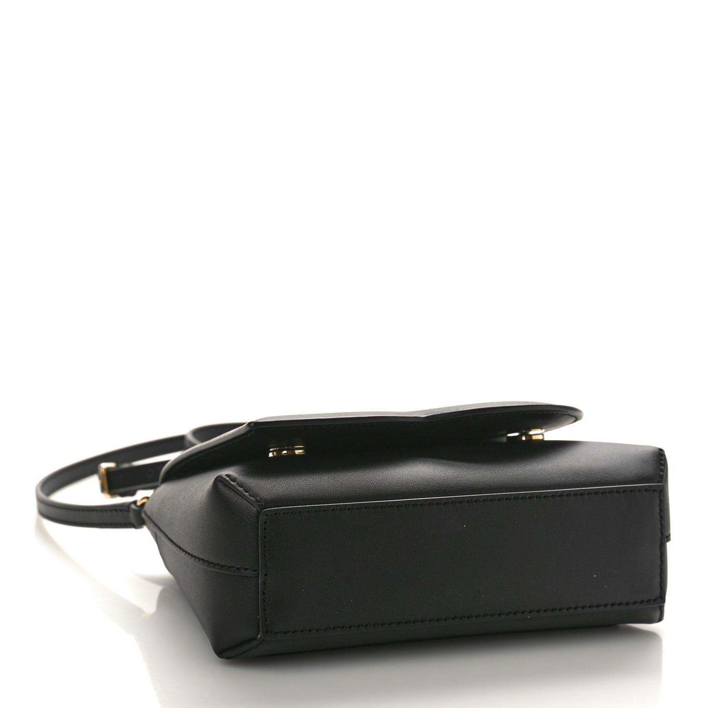 Calfskin DG Logo Top Handle Tote Black