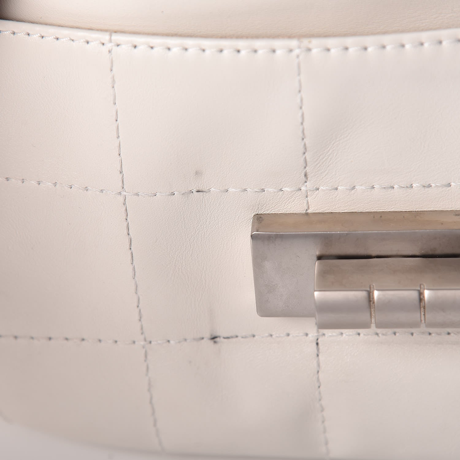Chanel Calfskin Square Stitched Mademoiselle Shoulder Bag White 11 of 17
