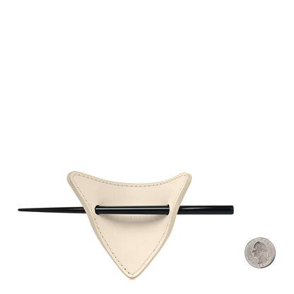 Prada City Calfskin Hair Clip White 2 of 3