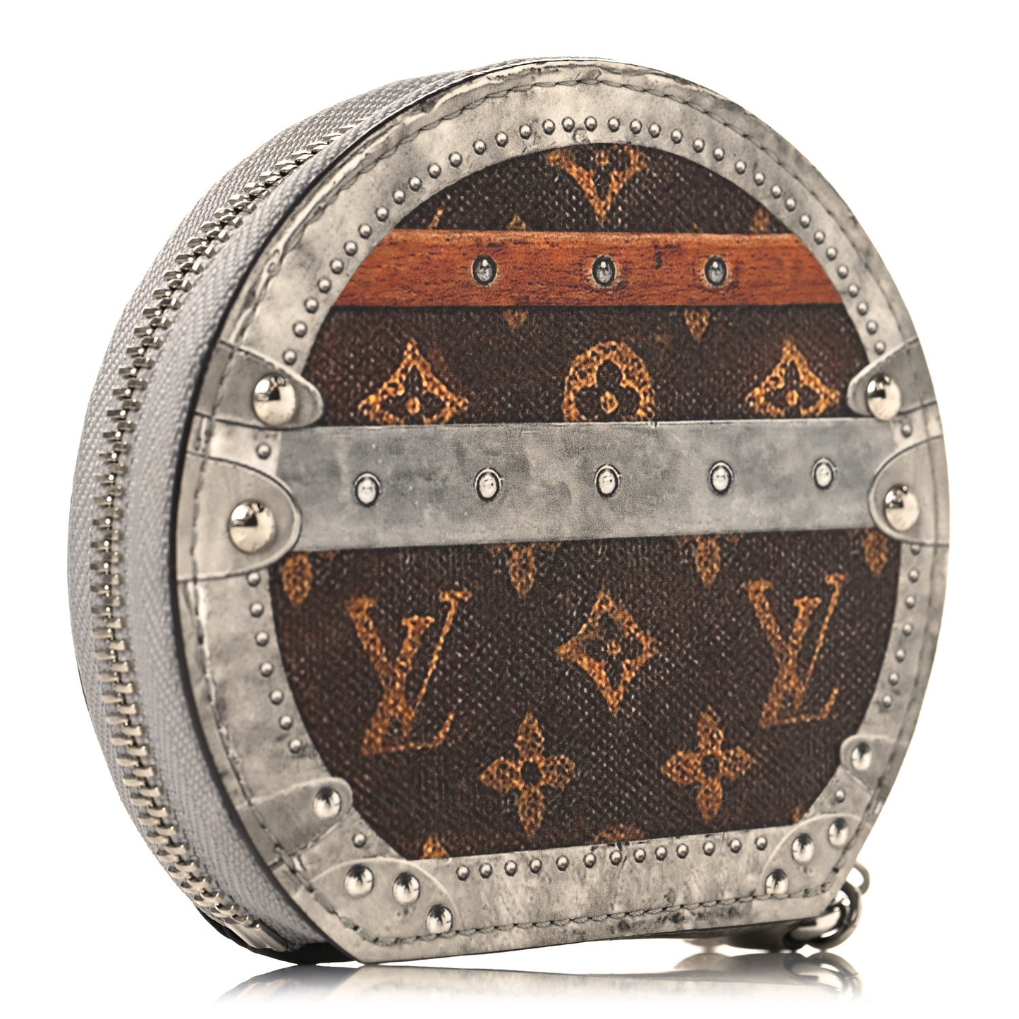 Transformed Monogram Time Trunks Micro Boite Chapeau Coin Purse Marron