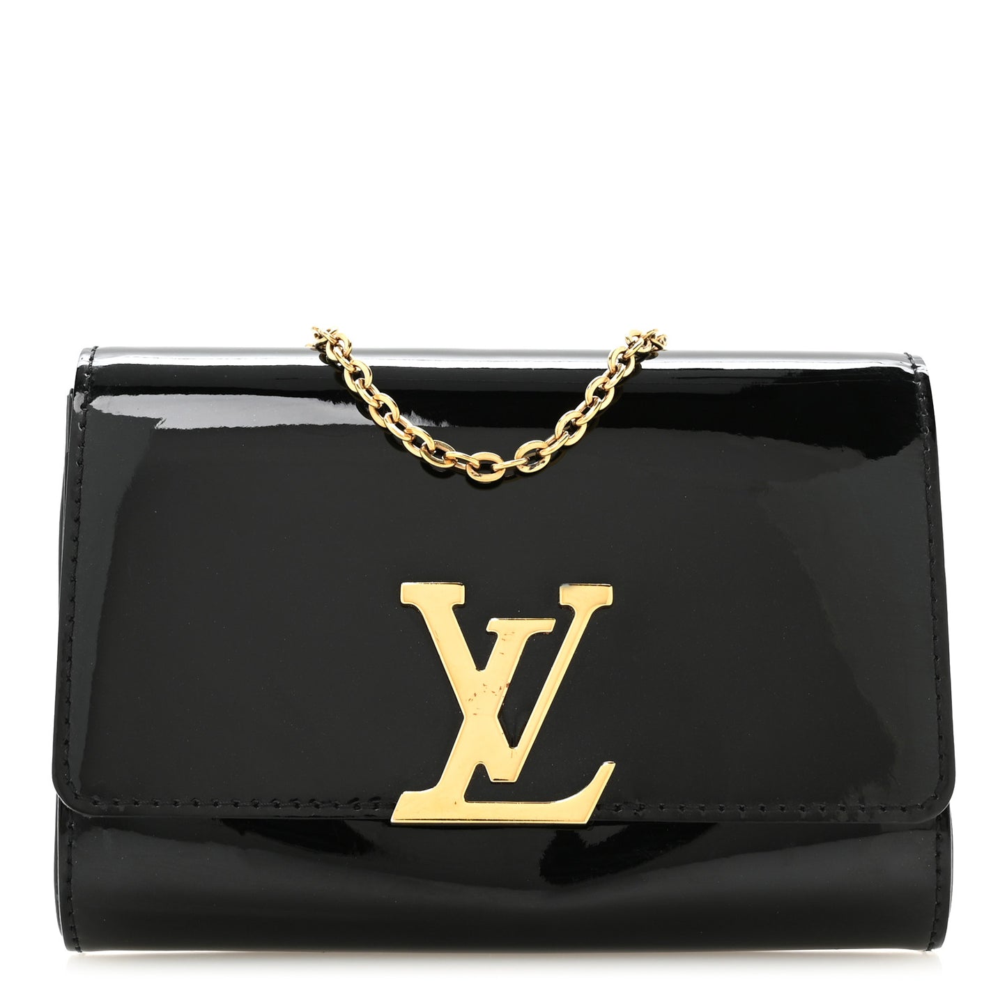 Patent Louise PM Chain Clutch Black