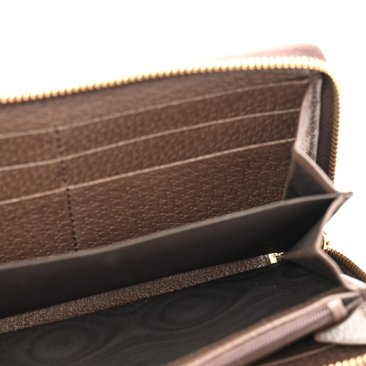 Gucci GG Supreme Monogram Web Ophidia Zip Around Wallet Brown 5 of 9
