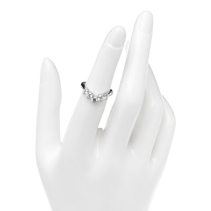 Mikimoto Platinum Diamond .72ct Curved Band Ring 49 5 2 of 4