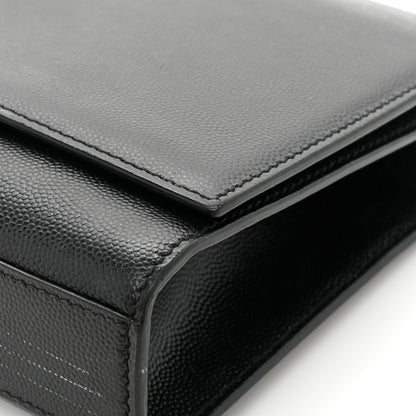 Saint Laurent Grain De Poudre Medium Classic Monogram Monochrome Kate Satchel Black 15 of 18