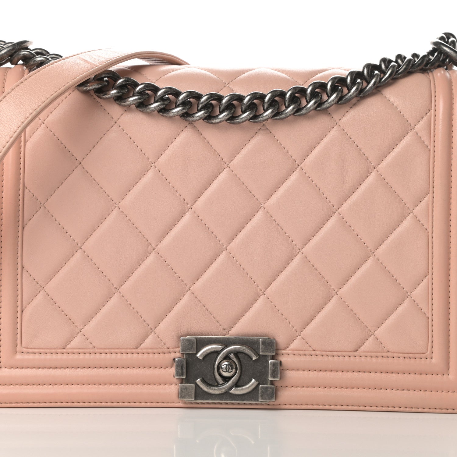 Chanel Calfskin Quilted New Medium Boy Flap Light Pink 8 of 12