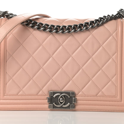 Chanel Calfskin Quilted New Medium Boy Flap Light Pink 8 of 12