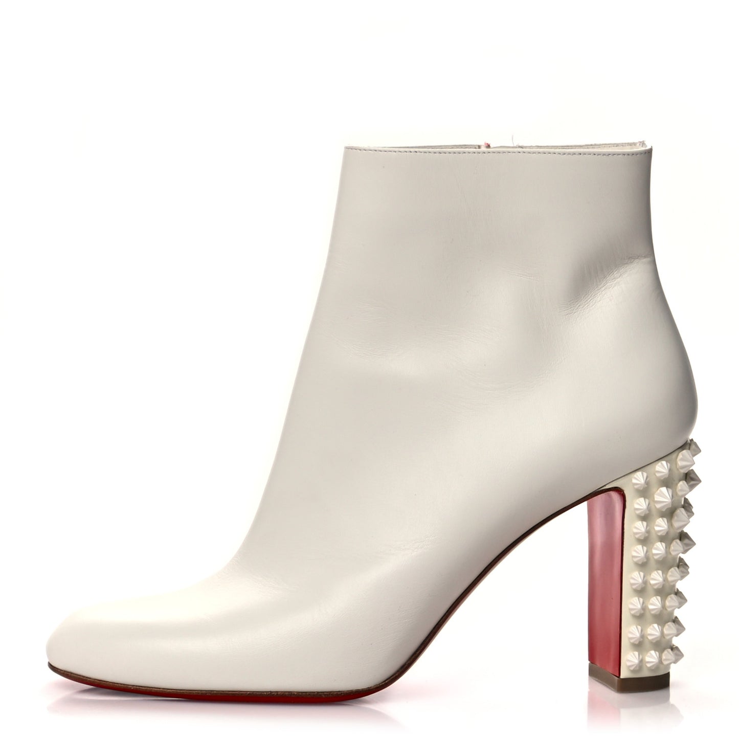Smooth Calfskin Suzi Folk 85 Ankle Boots 40 White