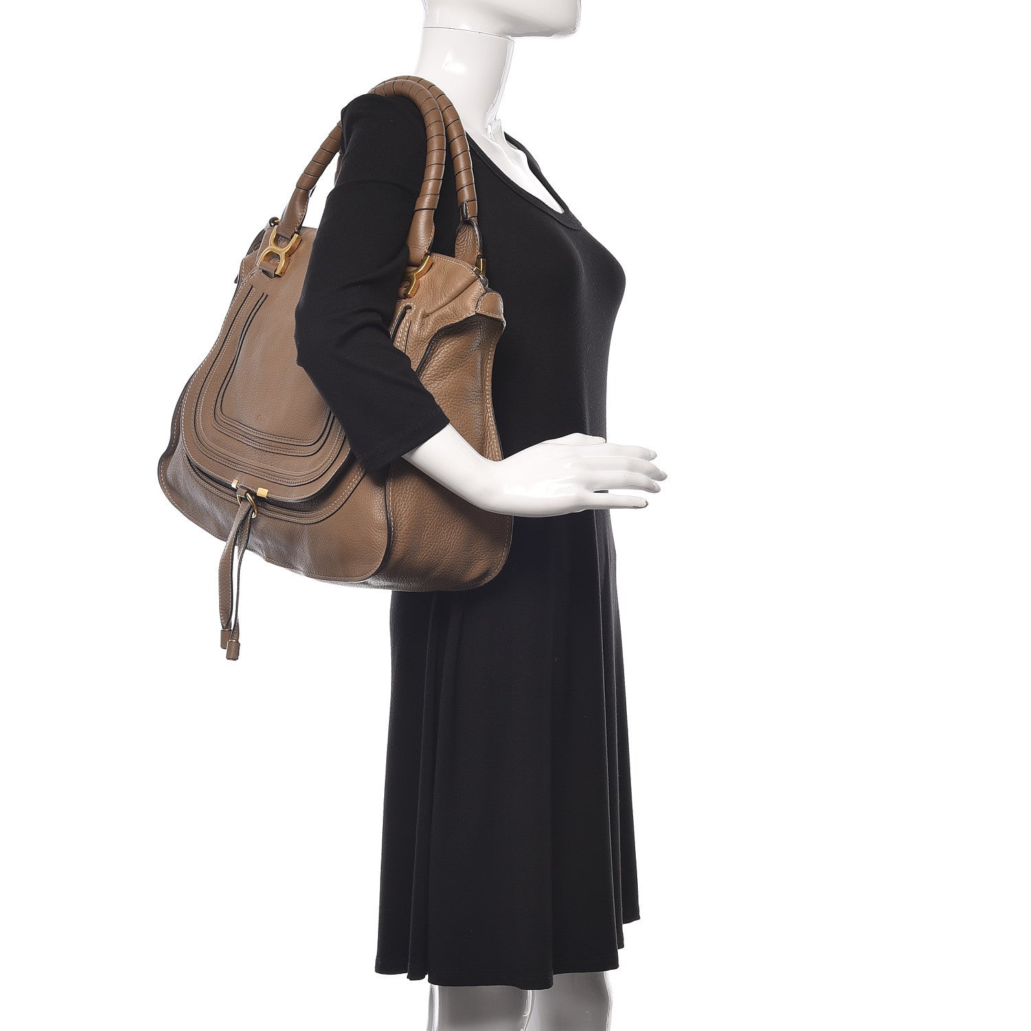 Chloe Calfskin Large Marcie Satchel Nut 2 of 13