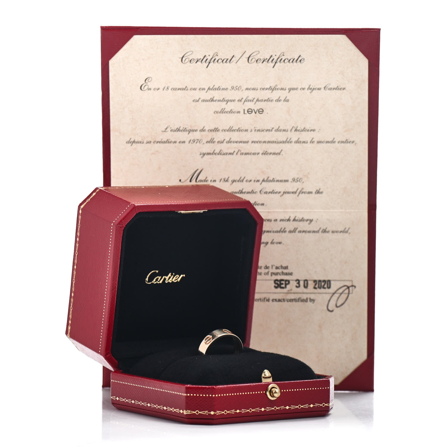 Cartier 18K Yellow Gold 5.5mm LOVE Ring 52 6 7 of 7