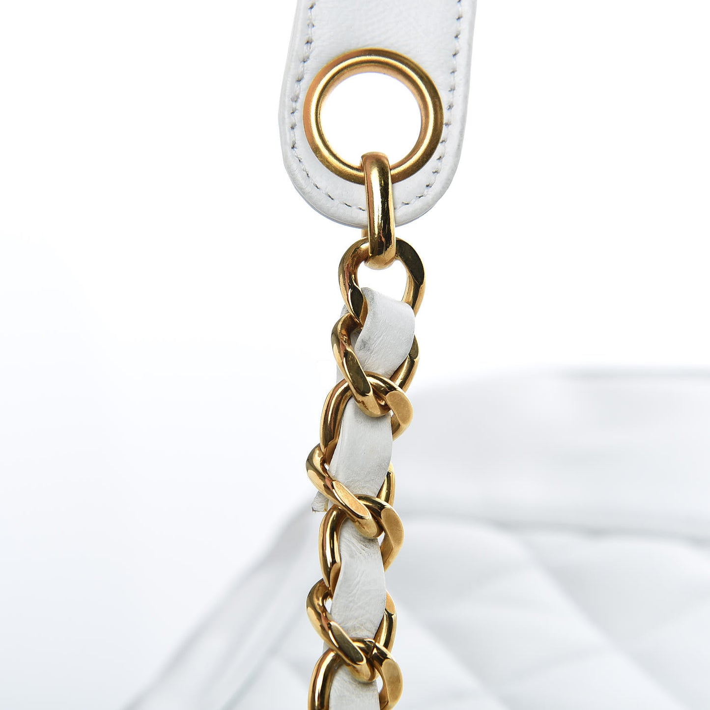 Lambskin Quilted Shoulder Bag White