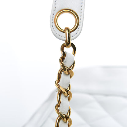 Chanel Lambskin Quilted Shoulder Bag White 17 of 27
