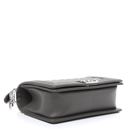 Chanel Caviar Quilted Medium Boy Flap Grey 3 of 9