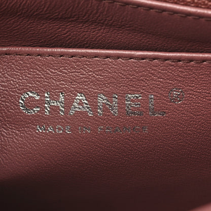 Chanel Striated Patent Quilted Mini Square Flap Pink 7 of 14