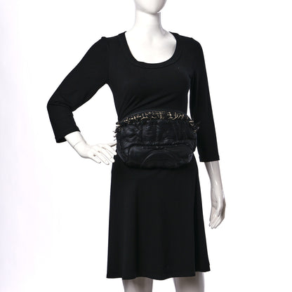 Chanel Nylon Tweed Coco Neige Belt Bag Black 2 of 8
