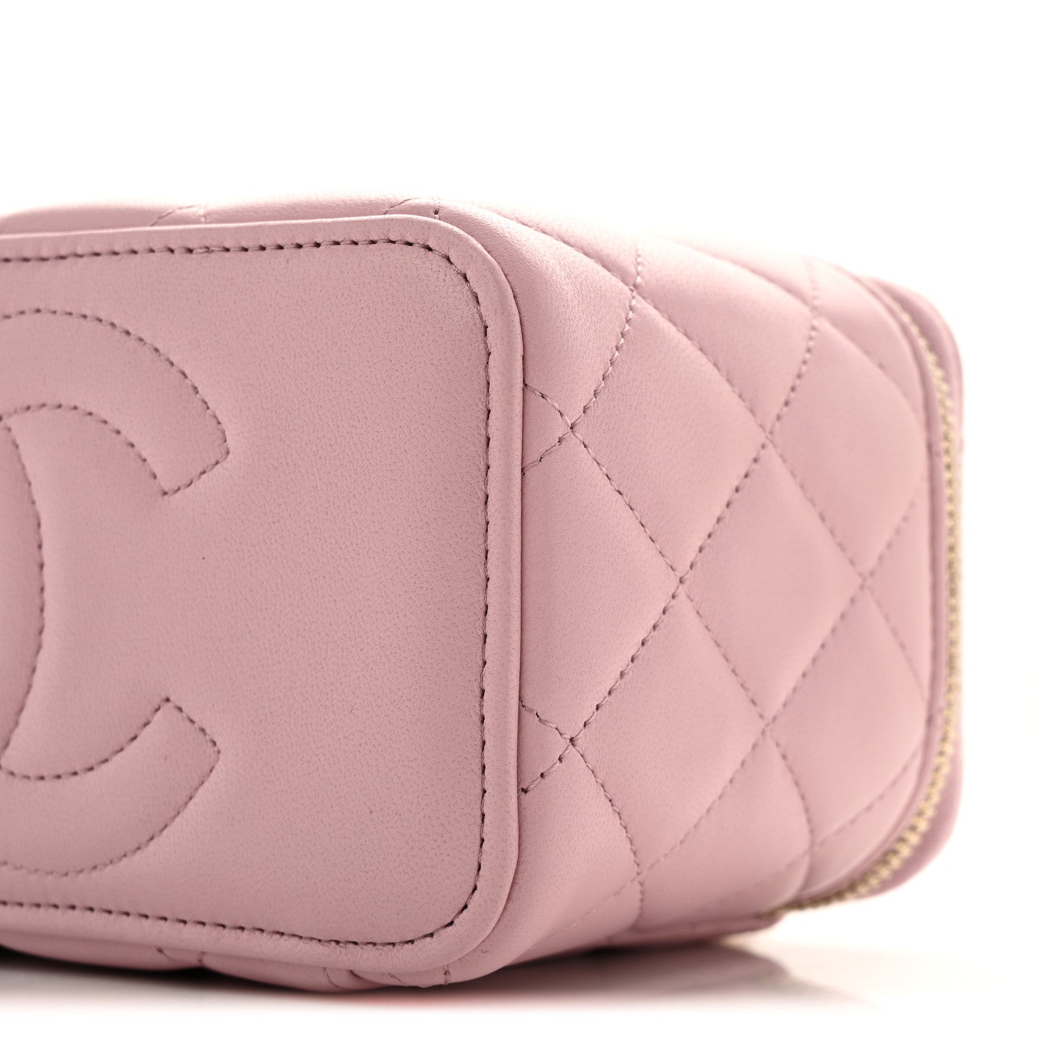 Chanel Lambskin Quilted Small Top Handle Vanity Case With Chain Pink 10 of 12
