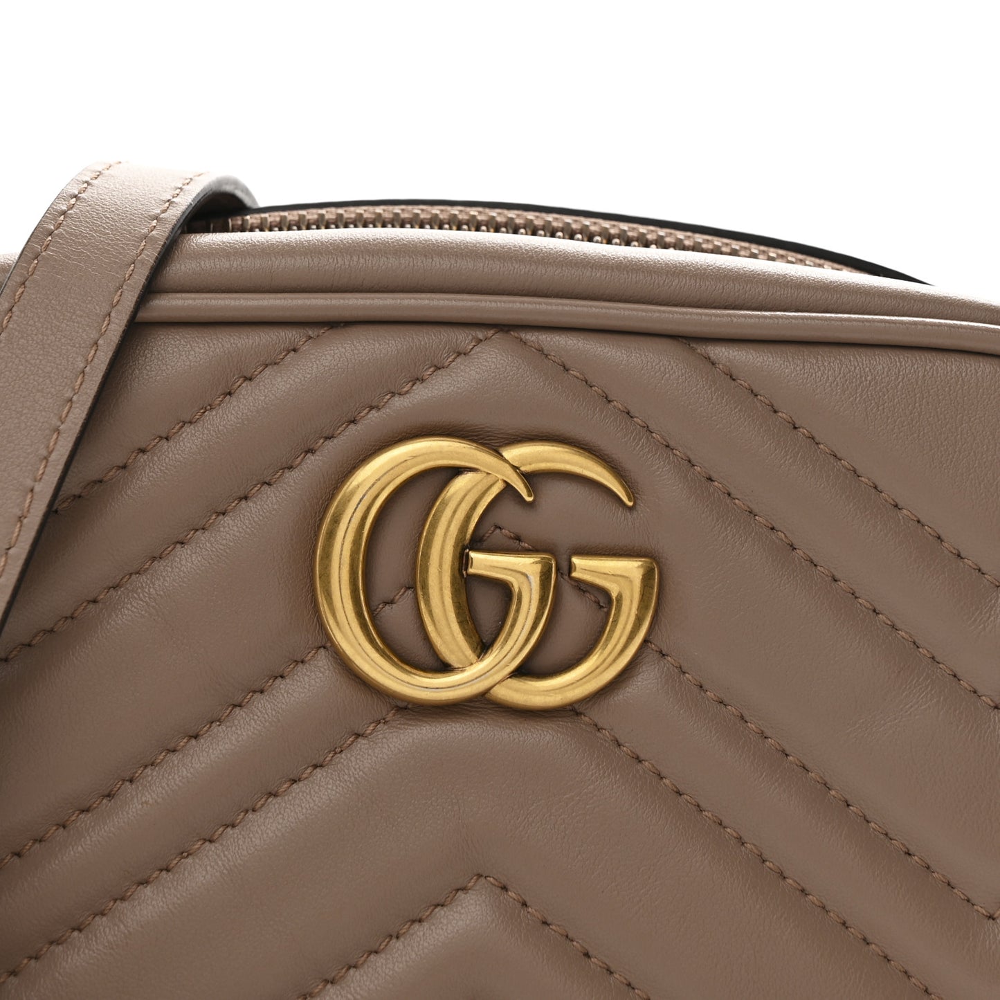 Calfskin Matelasse Mini GG Marmont Chain Shoulder Bag Porcelain Rose