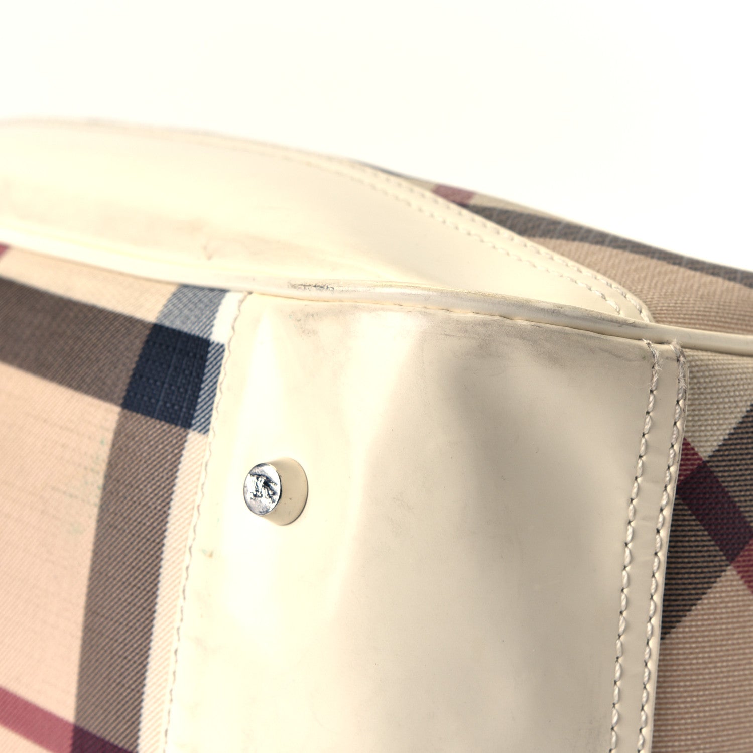 Burberry Nova Check Bowling Bag White 8 of 8