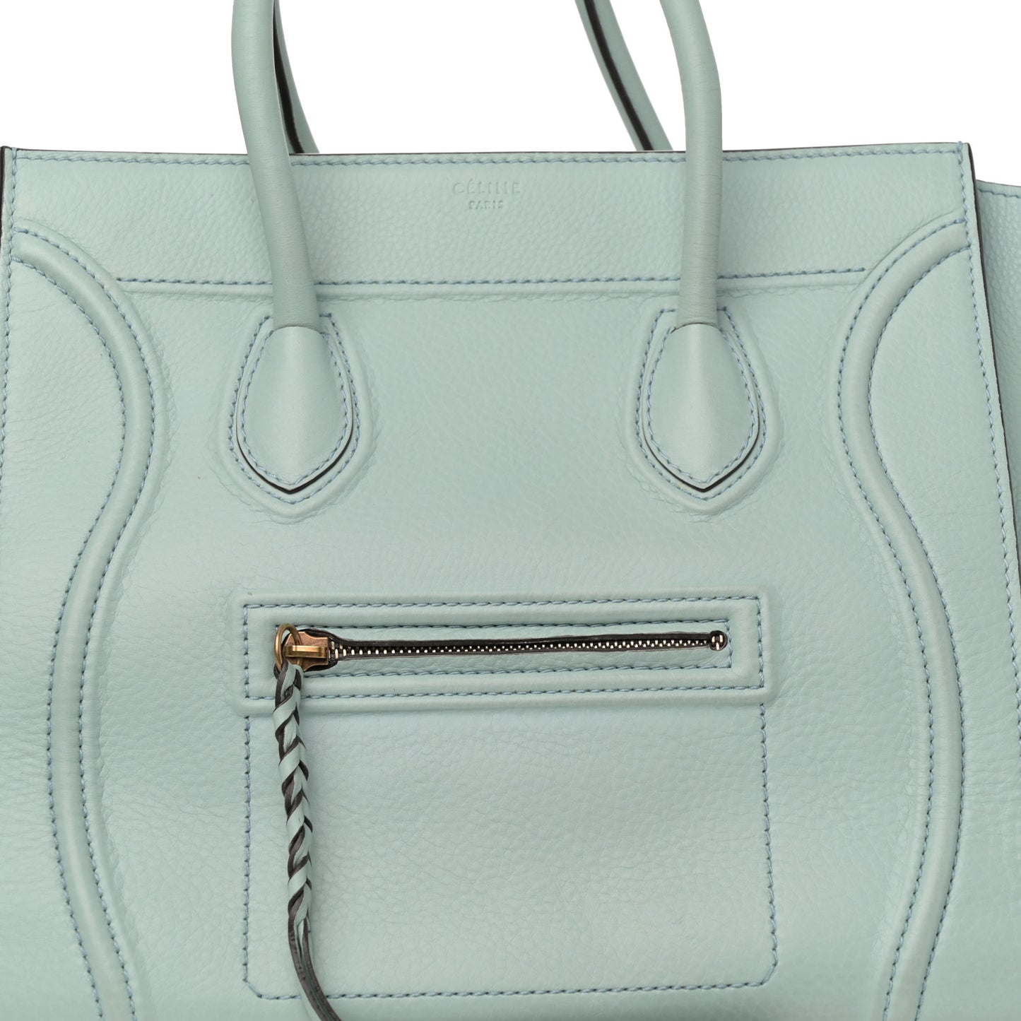 Supple Calfskin Medium Phantom Luggage Glacier