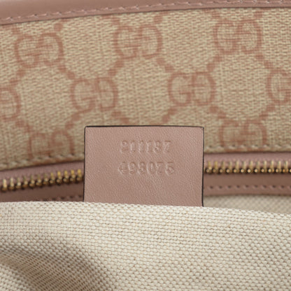 Gucci GG Supreme Monogram Medium Zippered Shopping Tote Winter Rose 6 of 7