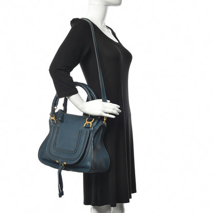 Chloe Calfskin Medium Marcie Satchel Blue 2 of 10